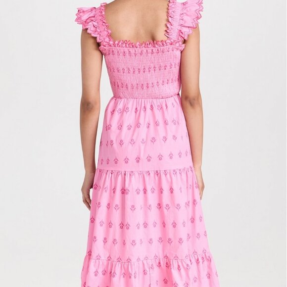 NWT Moon River 100% cotton pink midi dress - Picture 2 of 6